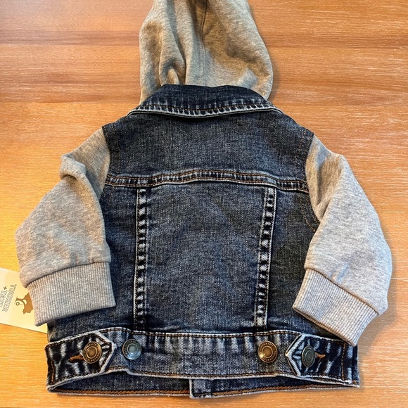 Tucker + Tate Blue Denim Jean Jacket with Gray Hoodie. Size 6M. Great gift idea! - Picture 3 of 4